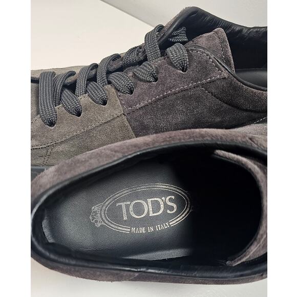 Tods Suede Lowtop Colorblock Sneakers Shoes - Made in Italy  Men Sz 8, Women 9.5 - Picture 9 of 10